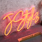 J Style Orange Neon Sign