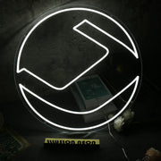 J White Custom Neon Sign