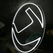 J White Custom Neon Sign