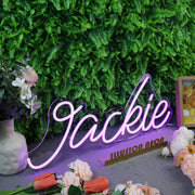 Jackie Purple Neon Sign