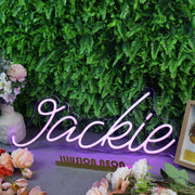 Jackie Purple Neon Sign