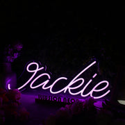 Jackie Purple Neon Sign