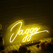 Jaggo Yellow Neon Sign