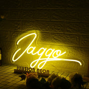 Jaggo Yellow Neon Sign