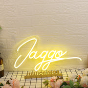 Jaggo Yellow Neon Sign