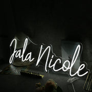 Jala Nicole White Neon Sign