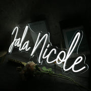 Jala Nicole White Neon Sign