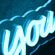 Jesus Loves You Blue Neon Sign