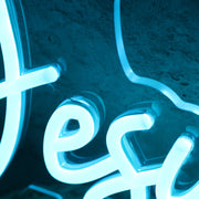 Jesus Loves You Blue Neon Sign