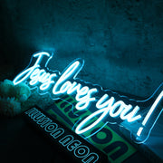 Jesus Loves You Blue Neon Sign