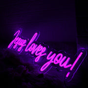 Jesus Loves You Purple Neon Sign