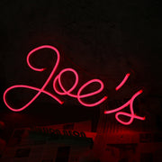 Joe's Red Neon Sign