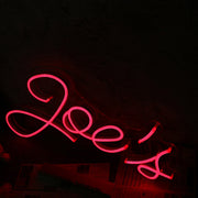 Joe's Red Neon Sign