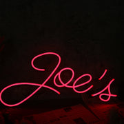 Joe's Red Neon Sign