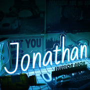 Jonathan Blue Neon Sign