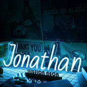 Jonathan Blue Neon Sign