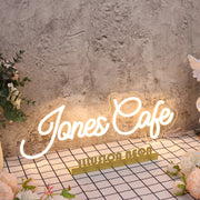 Jones Cafe Yellow Neon Sign