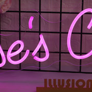 Joses Cue Balls Purple Neon Sign