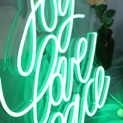 Joy Love Peace Neon Sign