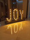 Steel Marquee Letter Joy High-End Custom Zinc Metal Marquee Light Marquee Sign