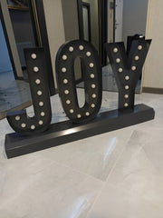 Steel Marquee Letter Joy High-End Custom Zinc Metal Marquee Light Marquee Sign