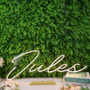 Jules Yellow Neon Sign