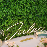 Jules Yellow Neon Sign