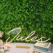 Jules Yellow Neon Sign