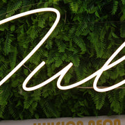 Jules Yellow Neon Sign