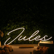 Jules Yellow Neon Sign