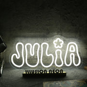 Julia White Neon Sign