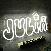 Julia White Neon Sign