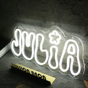 Julia White Neon Sign