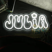 Julia White Neon Sign