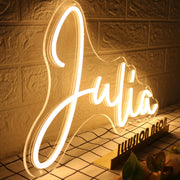 Julia Yellow LED Neon Sign