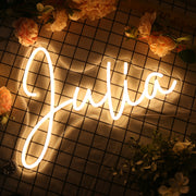 Julia Yellow LED Neon Sign