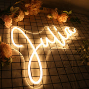 Julia Yellow LED Neon Sign