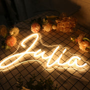 Julia Yellow LED Neon Sign