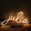 Julia Yellow Neon Sign