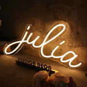 Julia Yellow Neon Sign