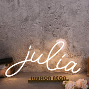 Julia Yellow Neon Sign