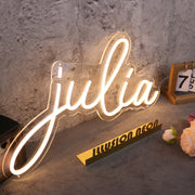 Julia Yellow Neon Sign