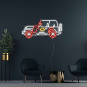 Jurassic Park Car Neon Sign