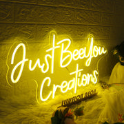 Just Beeyou Creations Yellow Neon Sign