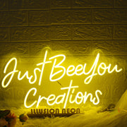 Just Beeyou Creations Yellow Neon Sign