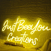 Just Beeyou Creations Yellow Neon Sign