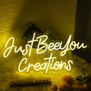 Just Beeyou Creations Yellow Neon Sign