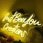 Just Beeyou Creations Yellow Neon Sign