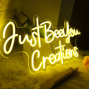 Just Beeyou Creations Yellow Neon Sign