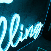 Just Chilling Blue Custom Neon Sign